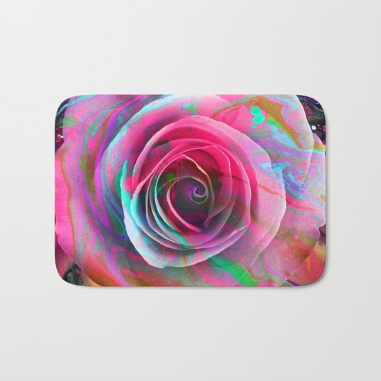 Marble Colored Rose Bath Mat