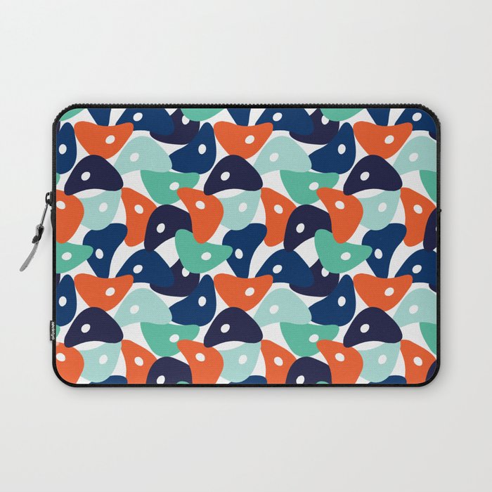 Rolly Polly Fish Heads Blue Laptop Sleeve by Holly Helgeson | Society6