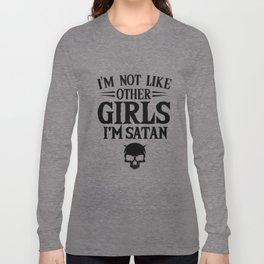 Gothic devil hell Satan Metal fun gift Long Sleeve T Shirt