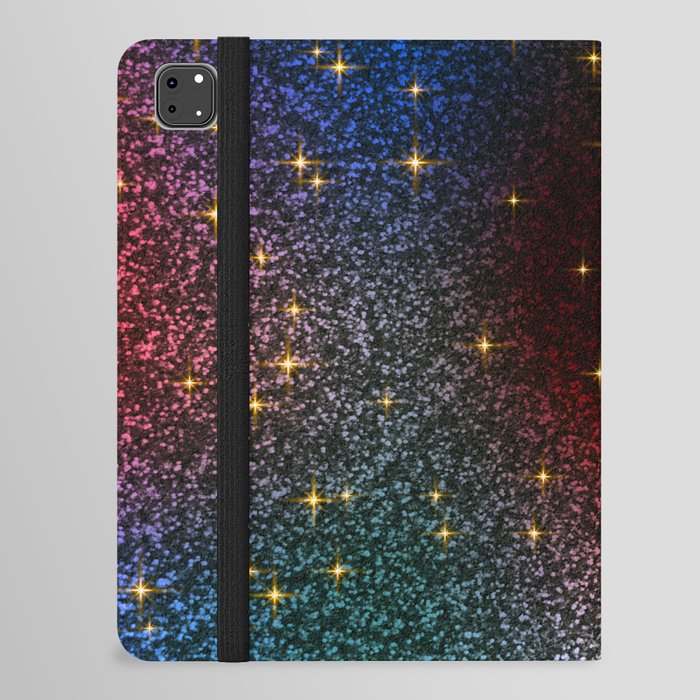 Navy Blue and Gold  Sparkle Glitter,Luxury,Shine,Girly,Glam,Trendy,Aesthetic, iPad Folio Case