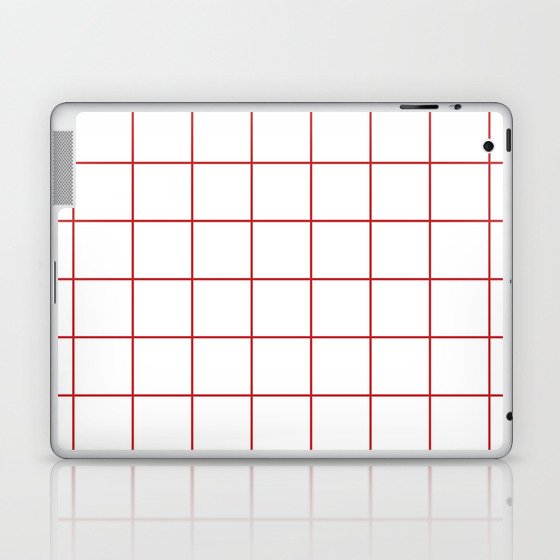 red grid Laptop & iPad Skin