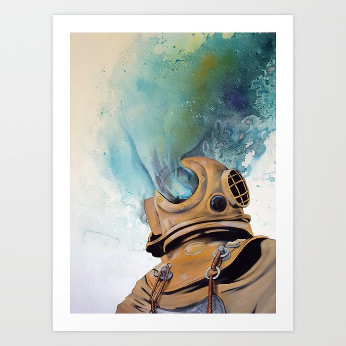 Deep Sea Diver 2 Art Print By Art87jr Society6