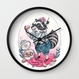 Roxie Raccoon's Macarons Wall Clock