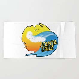 Surf Santa Cruz California Beach Towel