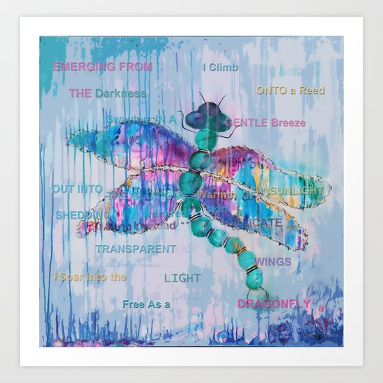 Journey of the Dragonfly Art Print