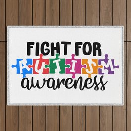 Fight For Autism Awareness Outdoor Rug