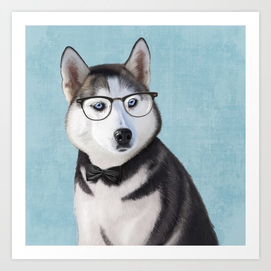 Mr Husky Art Print