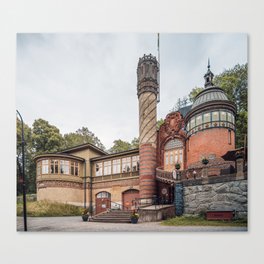 Wonky building in Stockholm, Djurgården Canvas Print