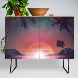 Outrun Classic Sunset Ride Credenza