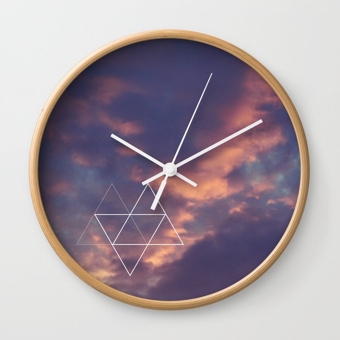 Purple sky Wall Clock