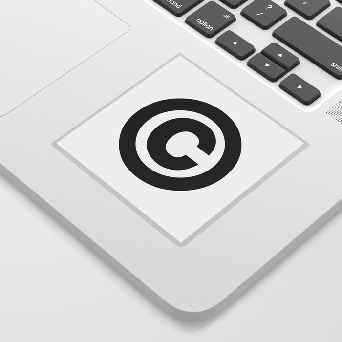 Copyright Sign (Black & White) Sticker