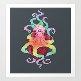 Third Eye Octopus Art Print
