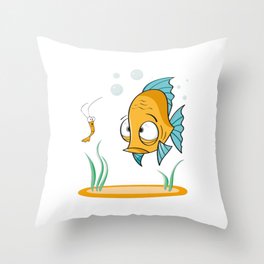 Fish vector illustration Throw Pillow