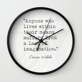 Oscar Wilde q70 Wall Clock