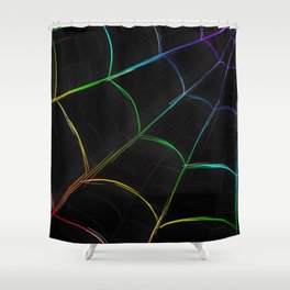 Rainbow Web Shower Curtain