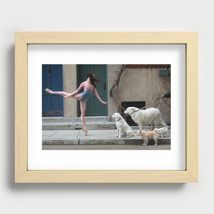 Dogs & Ballet Recessed Framed Print