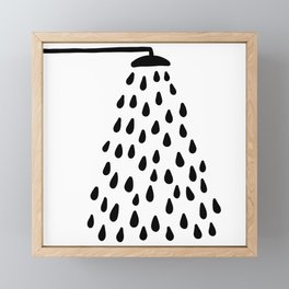 Shower in bathroom Framed Mini Art Print