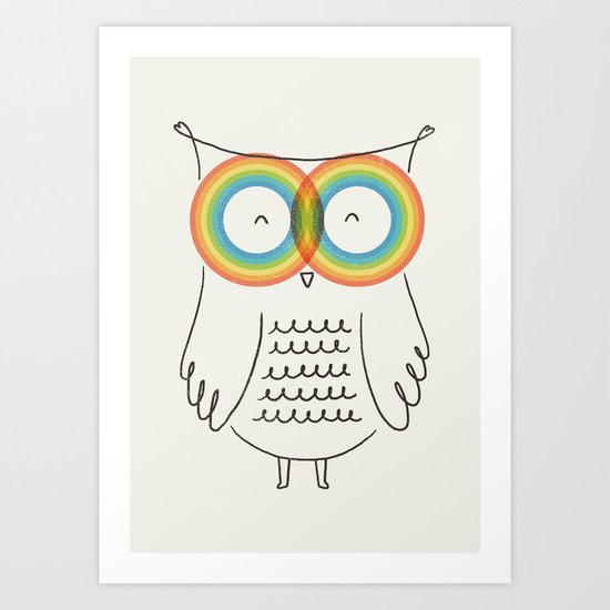 RainbOwl Art Print