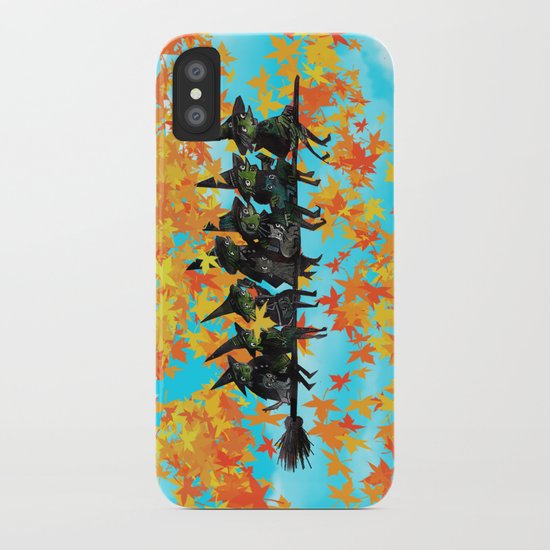 Seven Witches on a Broom. iPhone Case