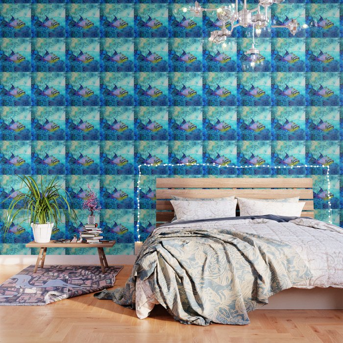 Colorful Tropical Fish Art - Sea Queen Wallpaper