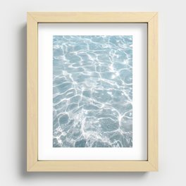 Crystal Clear Blue Water Photo Art Print | Crete Island Summer Holiday | Greece Travel Photography Recessed Framed Print