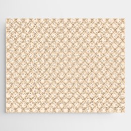 Glam Soft Gold Tufted Pattern Jigsaw Puzzle