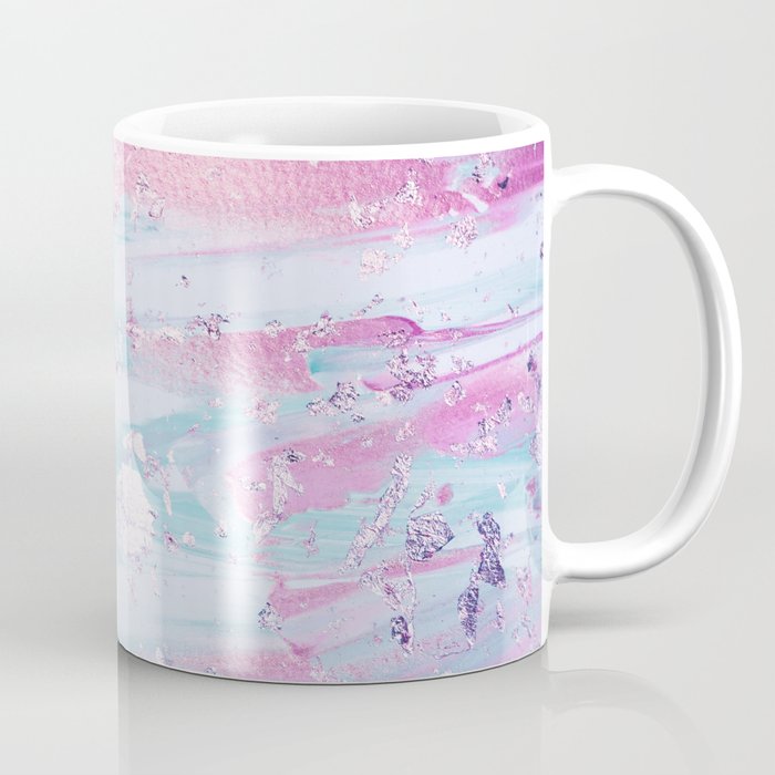 Shine Shimmer Pastel Pink and Blue Modern Coffee Mug