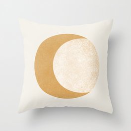 Moon Crescent - Gold Throw Pillow