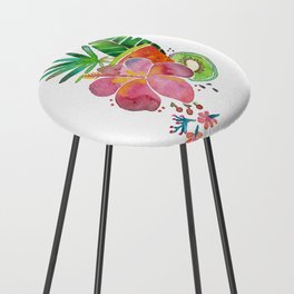hibiscus and fruits Counter Stool