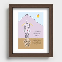 Tadasena, Mountain Pose Recessed Framed Print