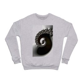 New Shiny Silver Frax Fractal Art Crewneck Sweatshirt