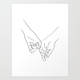 Couple Art Hands Art Print