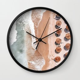 Aerial Beach Print, Beach Photography, Aerial Photography, Blue Ocean Print, Sea Beach Print Wall Clock