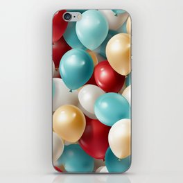 Red blue balloons #10 iPhone Skin