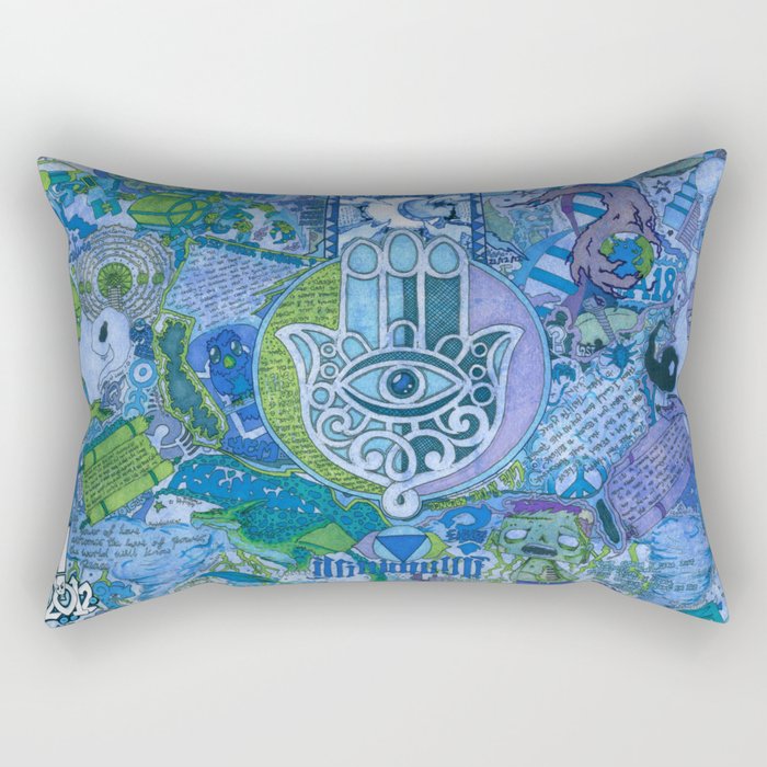 "The maddening curiosity & fantasy of curing the earth morally & ethically" Rectangular Pillow