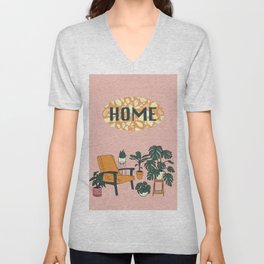 Plant Lovers Home V Neck T Shirt