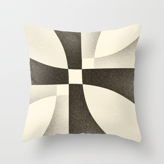 clover B&W Throw Pillow