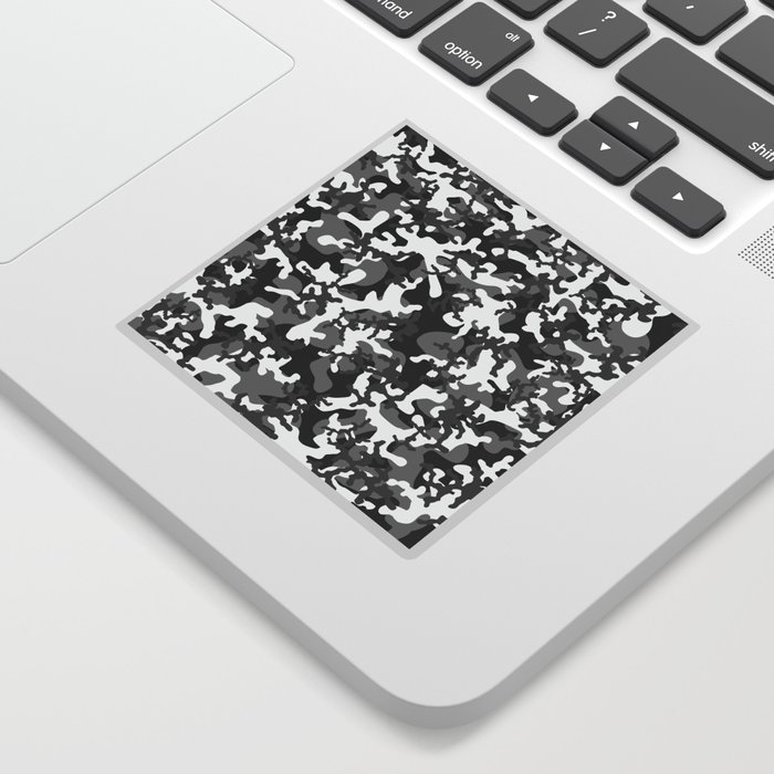 Gray Camouflage Print Cool Trendy Camo Pattern Sticker