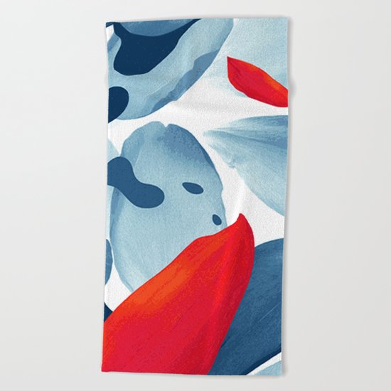 Black and blue Beach Towel