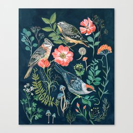 Birds Garden Canvas Print
