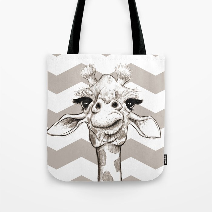 Sketchy Giraffe  Tote Bag