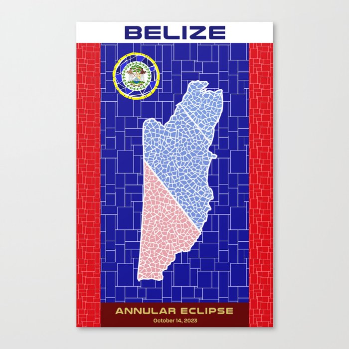 Belize Annular Eclipse 2023 Canvas Print