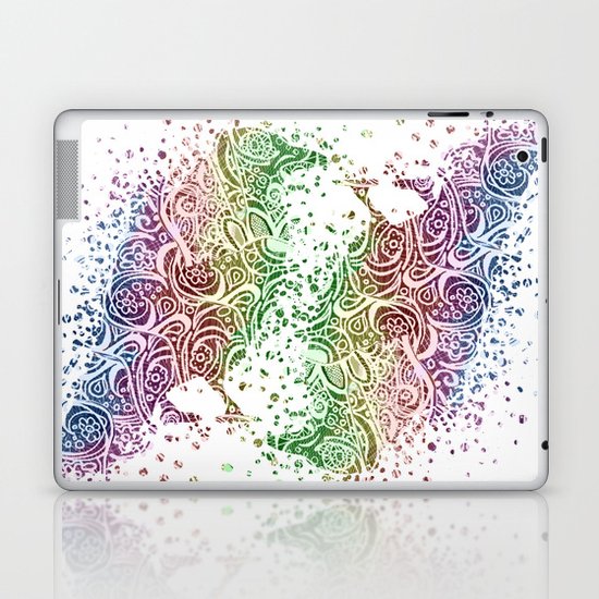 A Crow of Lace and Color Laptop & iPad Skin