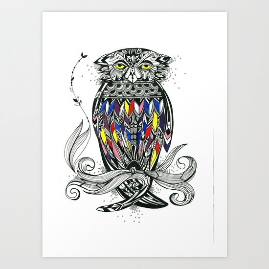 Bird Inspiration: Brown Fish Owl Art Print