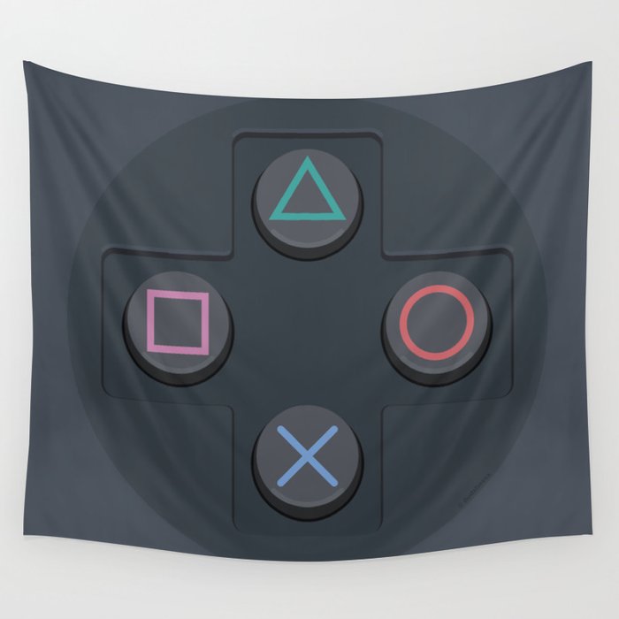 PlayStation - Buttons Wall Tapestry