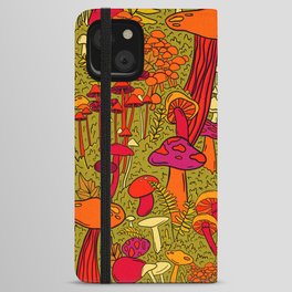 Mushrooms in the Forest iPhone Wallet Case