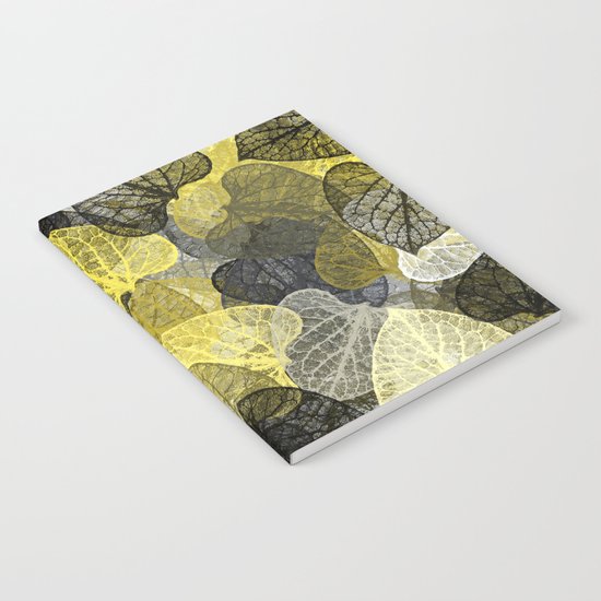 Black & Gold Leaf Abstract Notebook
