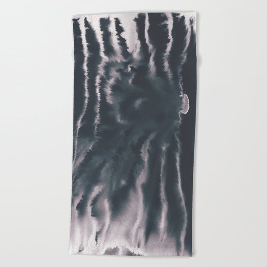 F-Tie dye- blue & white Beach Towel