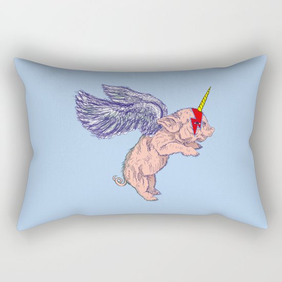 Super Unicorn Piglet Rectangular Pillow