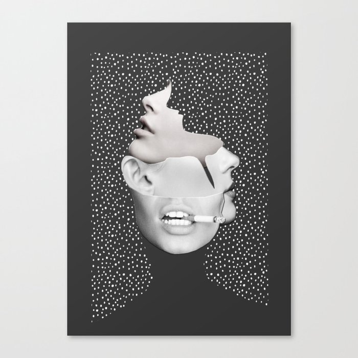collage art / Faces 2 Canvas Print